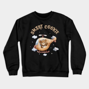 Smart Cookie Sweet little bear flying a helicopter cute baby outfit Crewneck Sweatshirt